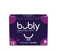 12 Pack Bubly Sparkling Water Blackberry BB 03/24
