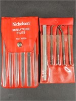 Nicholson Miniature File Set in Red Plastic Pouch