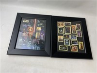Framed Star Wars Stamps 10 3/4"x12 3/4"