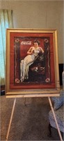 Coca Cola Puzzle Art. Wood Frame. 32 by 26