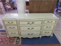 FRENCH PROVINCIAL DRESSER 33.5"T X 68"W X 20"D