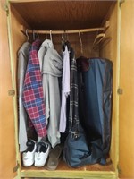 Contents of Cabinet-Clothes, Shoes, Suit Bag