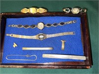 Vintage watches, bracelet and hair piece