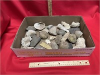 Collection of rocks and artifacts