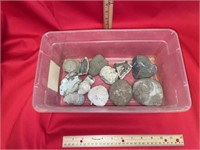 Collection of rocks and artifacts
