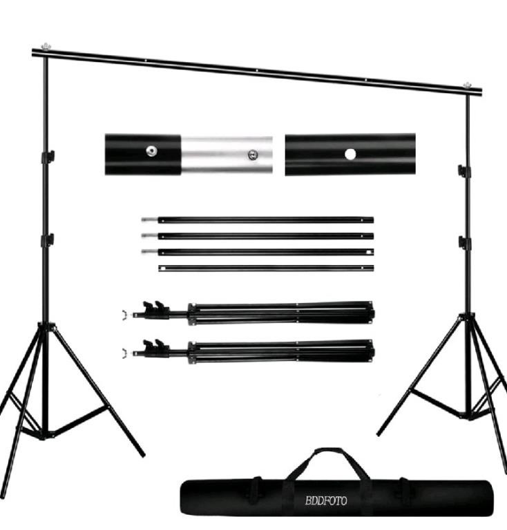 Open Box Backdrop Stand Kit, BDDFOTO 6.5x10ft/2x3m