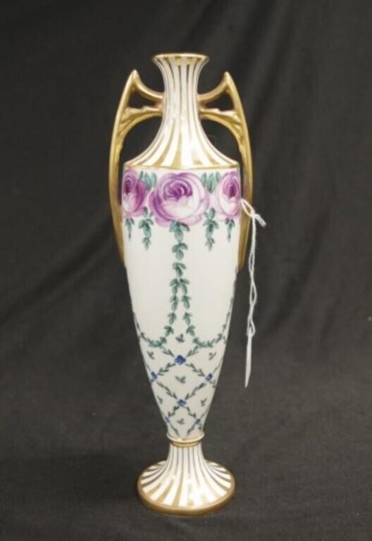 Antique Minton slender bone china vase