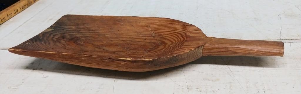 ANTIQUE WOODEN PADDLE 14.5IN