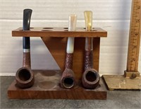 Pipe caddy with 3 pipes