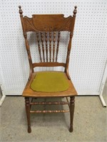 Pressed spindle back chair, see description
