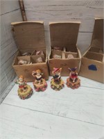 Ceramic Cherub Figurines/trinket Box