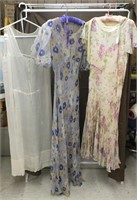 1930s Lawn & Tea Dresses (3) silk crepe & chiffon