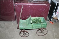 Mini Green Wagon w Metal Wheels
