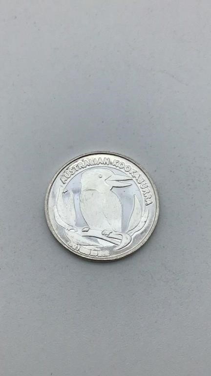 1 Gram .999 Fine Silver Australian kookaburra