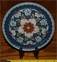 Irene Groskreutz Signed Wooden Folk Art Plate