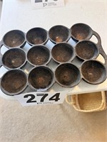 Vintage cast iron muffin pan