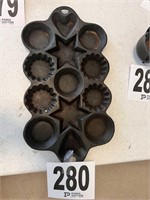 Vintage cast iron muffin pan