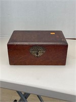Antique Oak Wooden Dresser Box