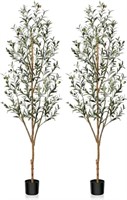Kazeila, Artificial Olive Tree 6FT, 2 Pack