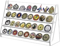 Koluti 4 Rows Challenge Coin Holder Display Stand,