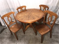 Wooden Dining Table & 4 Chairs