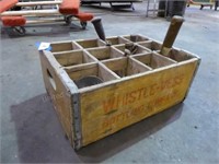 Vintage crate w/ misc. contents