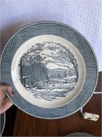 Antique Currier & Ives Chop Plate
