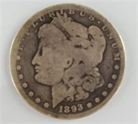 1893 S Morgan Silver dollar, KEY DATE. This is the