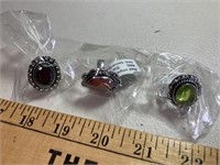 3 size 8 rings New