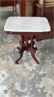 Walnut Victorian Marble Top Table