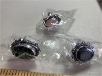 3 size 7 rings New