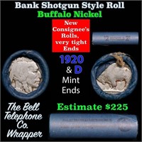 Buffalo Nickel Shotgun Roll in Old Bank Style 'Bel