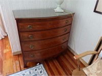 4 Drawr Wood Dresser with Protective glass top