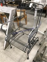 Metal mesh spring chair