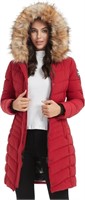 Parka Faux Fur Vegan Parka  WINE RED - SMALL