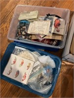 4 boxes of sewing items