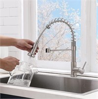SHACO Commercial Brushed Nickel Kitchen Faucet wit