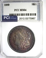 1889 Morgan MS64 LISTS $1500