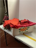 Red Napkins, Table Clothes & More Box Full