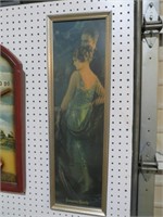 FRAMED VINTAGE COUPLE PRINT POMPEIAN BEAUTY