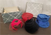 Lot of 4 Vintage Ladies Hats. Ken Blair, Ambler,