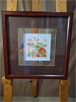 L. Davies Floral Roses Framed Print