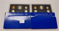 (4) 1983 Proof Sets (Two No Boxes)