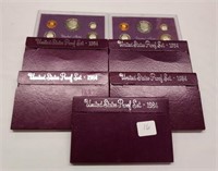 (7) 1984 Proof Sets (Two No Boxes)