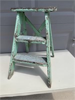 Vintage small wooden step ladder