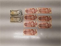 Vtg Canadian Bank Note Lot