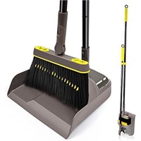 NEW! JEHONN Dustpan and Brush Set with 138 CM