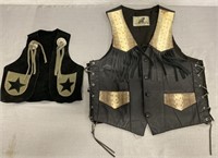 Genuine Leather Vest Size M & Child Vest