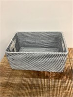 $45  Medium denim whicker basket