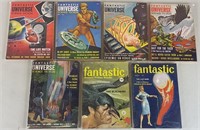 7pc 1950s Fantastic Universe Science Fiction Books